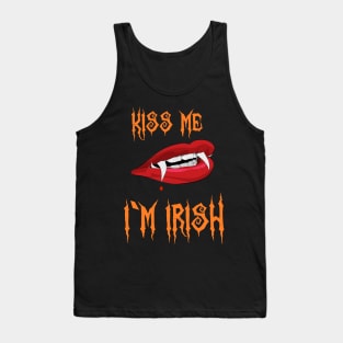 Kiss Me I'm Irish Halloween Vampire Tank Top